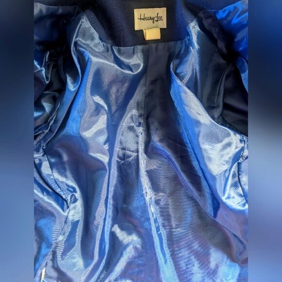 Vintage Crop Paisley Print Tailored Structured Designer Henry Lee Jacket Size 10 - Picture 11 of 14